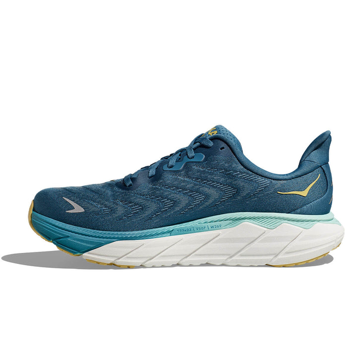 Hoka Arahi 6 Mens Running Shoes | Bluesteel / Sunlit Ocean | medial view