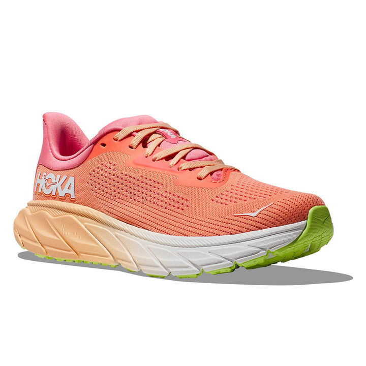Hoka Arahi 7 Womens Running Shoes | Papaya / Coral front