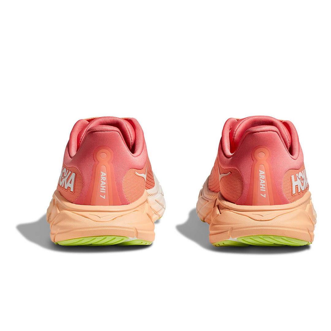 Hoka Arahi 7 Womens Running Shoes | Papaya / Coral back