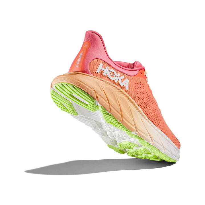 Hoka Arahi 7 Womens Running Shoes | Papaya / Coral underside
