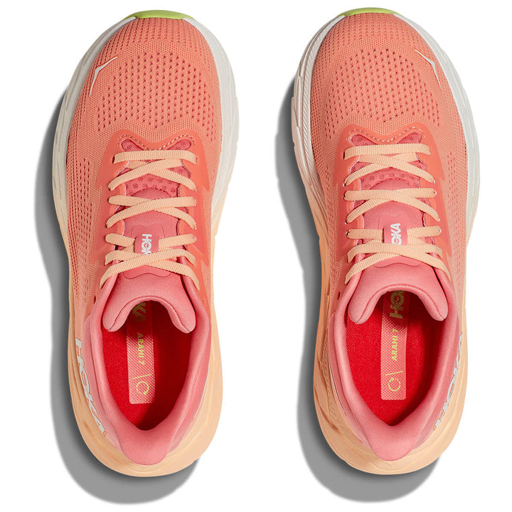 Hoka Arahi 7 Womens Running Shoes | Papaya / Coral top view