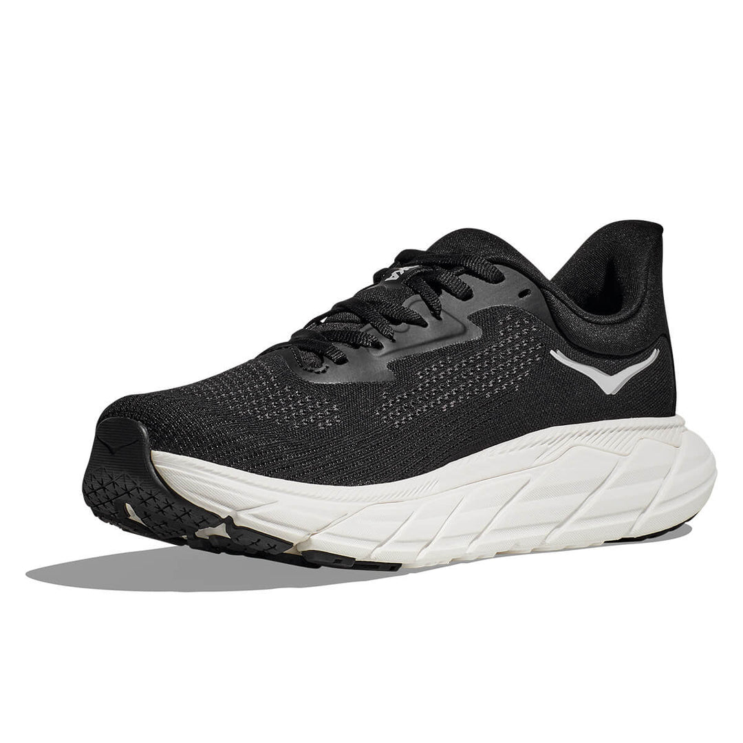 Hoka Arahi 7 Womens Running Shoes | Black / White front medial