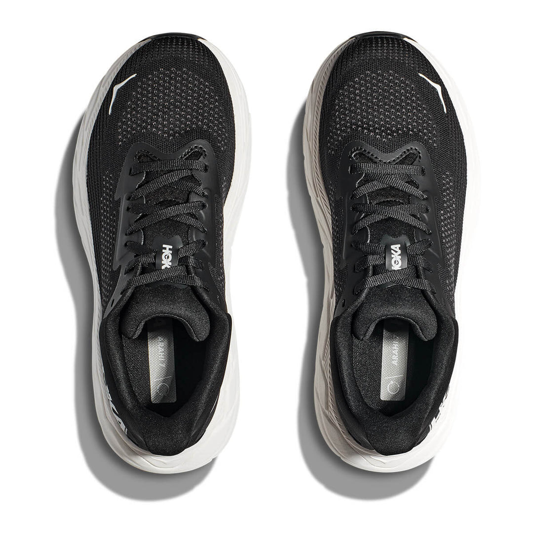 Hoka Arahi 7 Womens Running Shoes | Black / White top