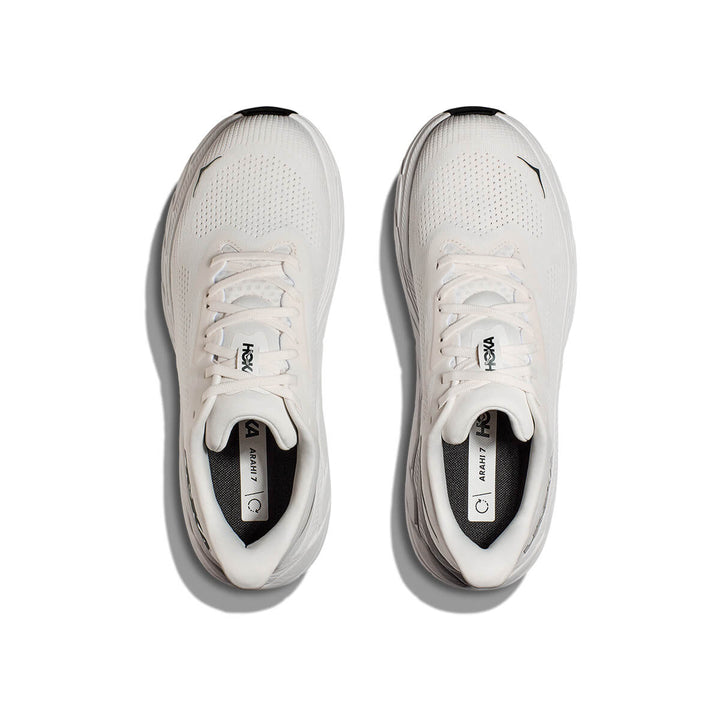 Hoka Arahi 7 Mens Running Shoes | Blanc De Blanc top view