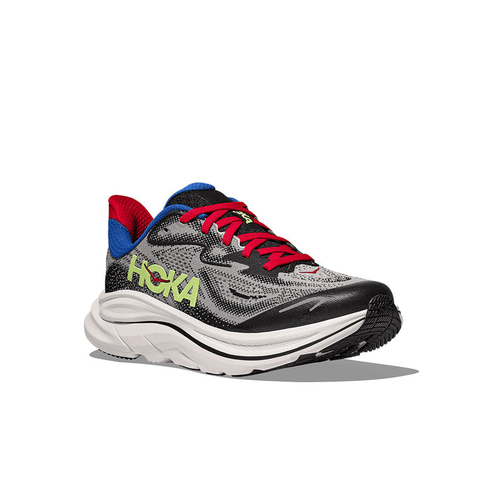Hoka Clifton 10 Big Kids Junior | Foggy Grey / Black