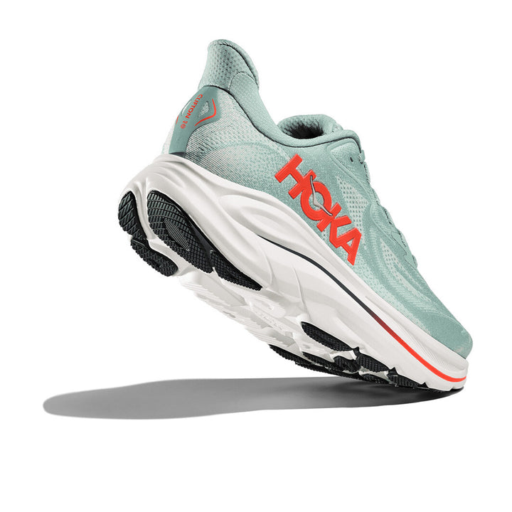 Hoka Clifton 10 Mens | Sage / Neon Flame