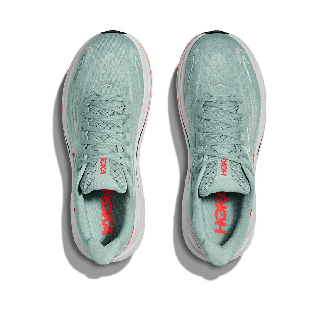 Hoka Clifton 10 Mens | Sage / Neon Flame