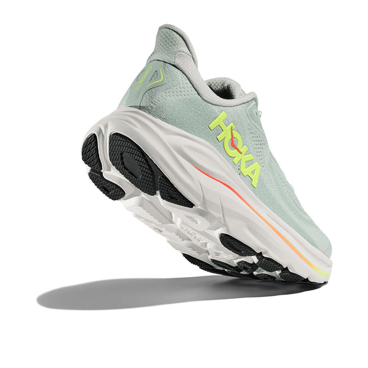 Hoka Clifton 10 Womens | Sea Glass / Neon Flame