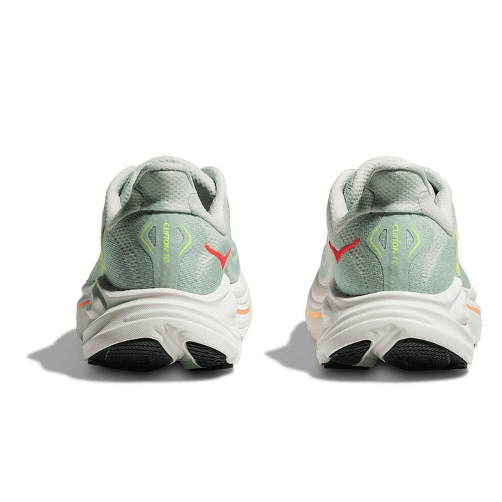 Hoka Clifton 10 Womens | Sea Glass / Neon Flame