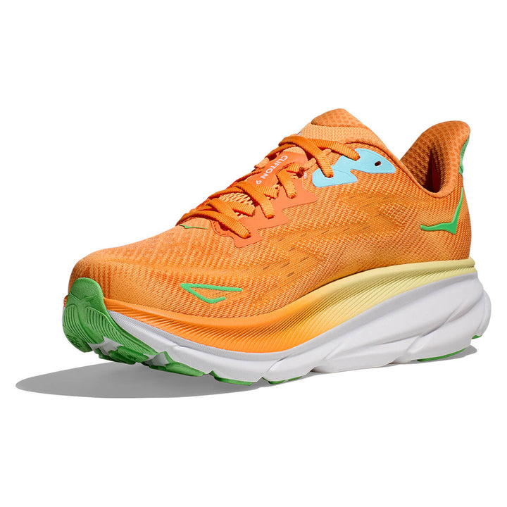 Hoka Clifton 9 Mens Running Shoes | Solar Flare front view