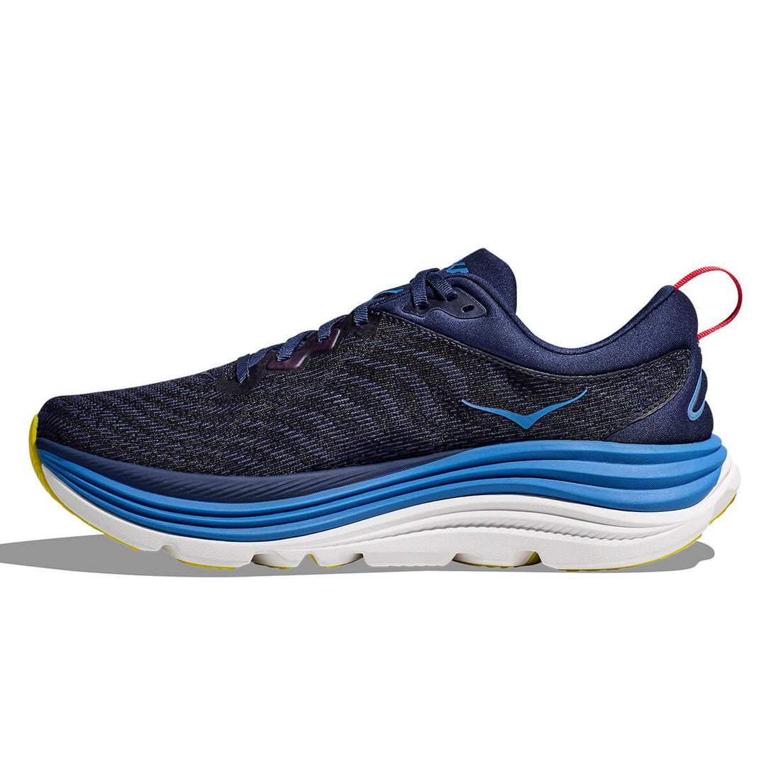 Hoka Gaviota 5 Mens Running Shoes | Bellwether Blue / Evening Sky medial view