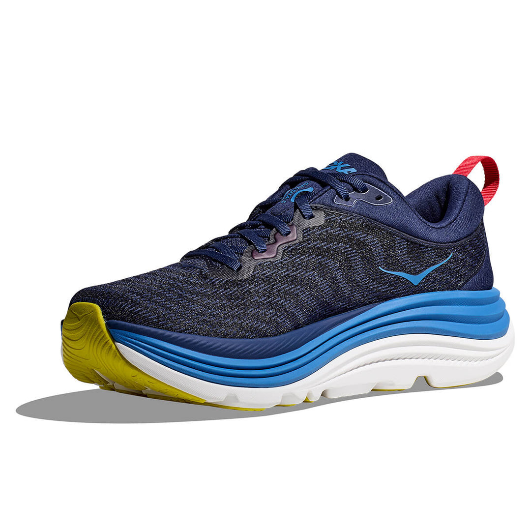 Hoka Gaviota 5 Mens Running Shoes | Bellwether Blue / Evening Sky front inside