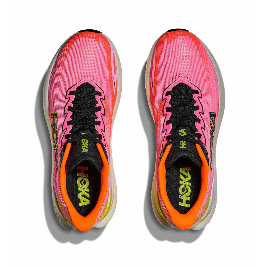 Hoka Mach X 3 Womens | Neon Rose / Neon Tangerine