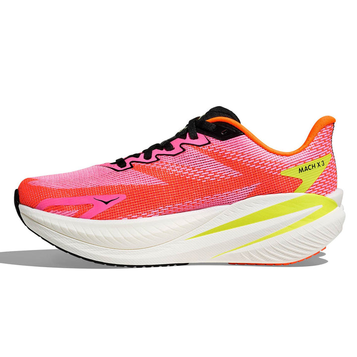 Hoka Mach X 3 Womens | Neon Rose / Neon Tangerine