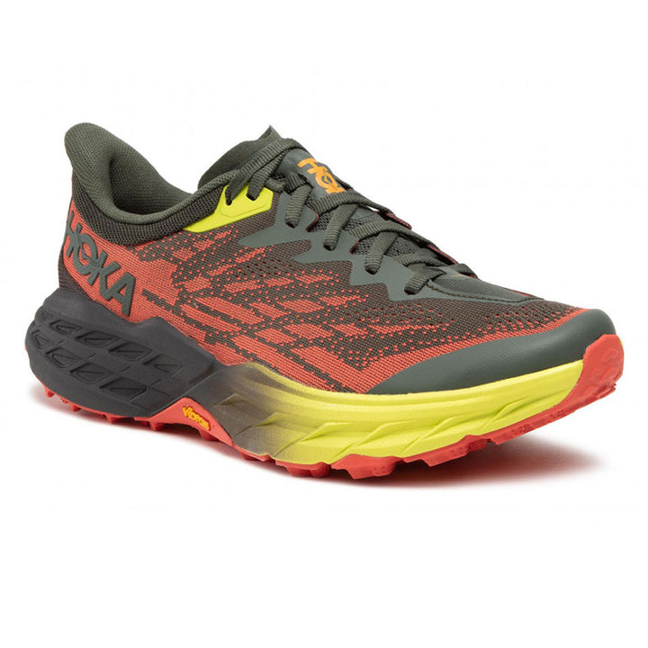 Hoka Speedgoat 5 Mens | Thyme / Fiesta