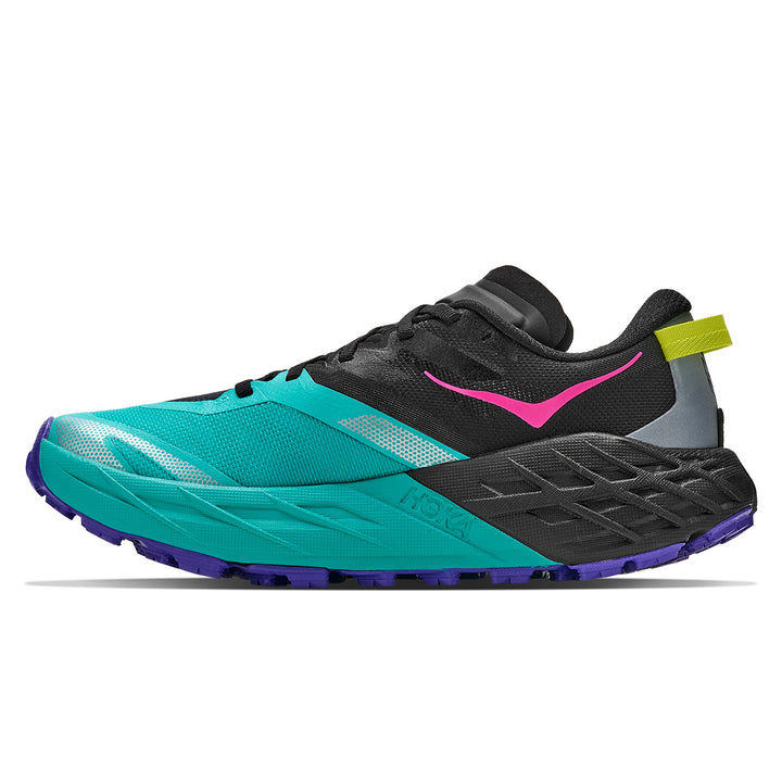 Hoka Speedgoat 7 Womens | Black / Electric Aqua