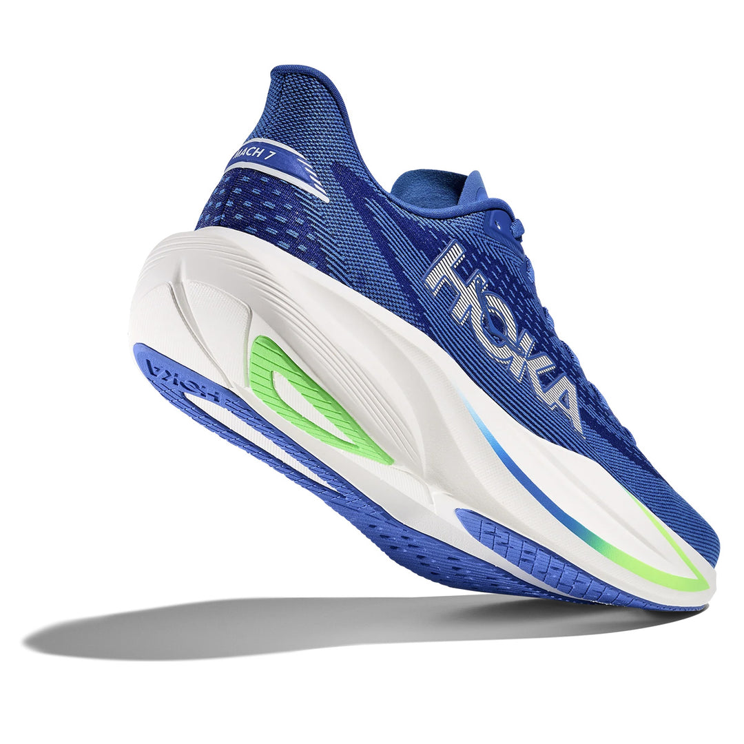 Hoka Mach 7 Mens | Cobalt Blue / Neon Green