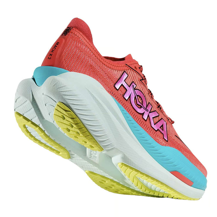 Hoka Mach X 2 Mens | Grapefruit / Electric Coral