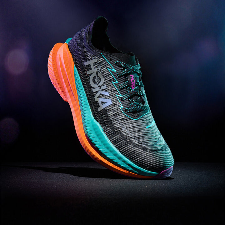 Hoka Mach X 2 Womens | Black / Electric Aqua