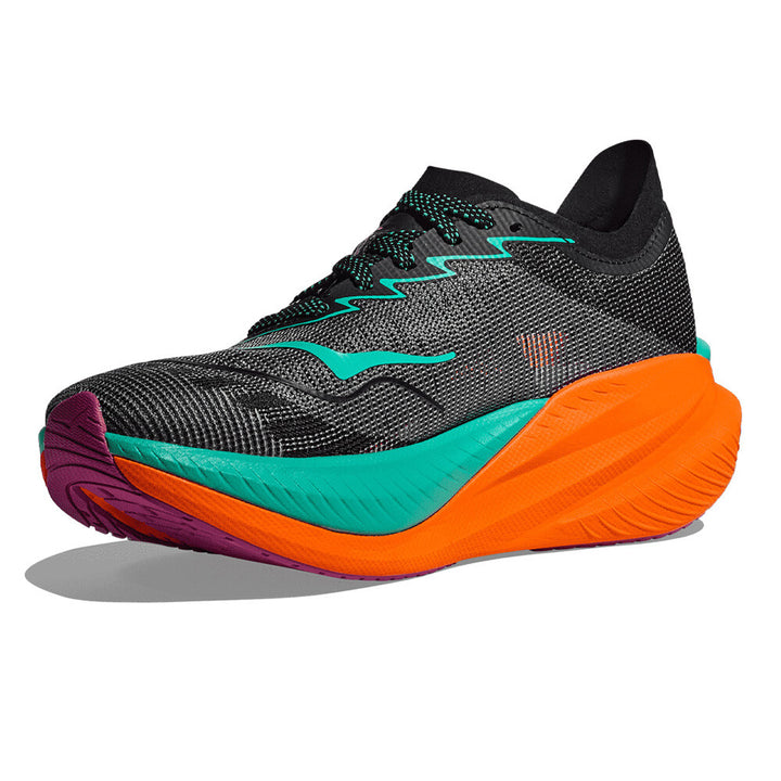 Hoka Mach X 2 Womens | Black / Electric Aqua