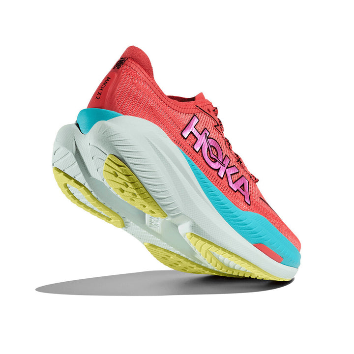 Hoka Mach X 2 Womens | Grapefruit / Electric Coral