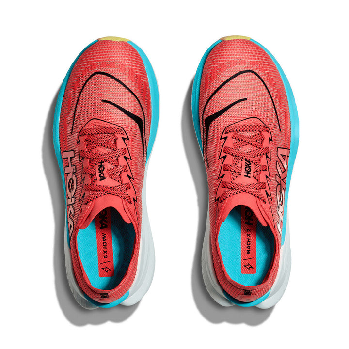Hoka Mach X 2 Womens | Grapefruit / Electric Coral