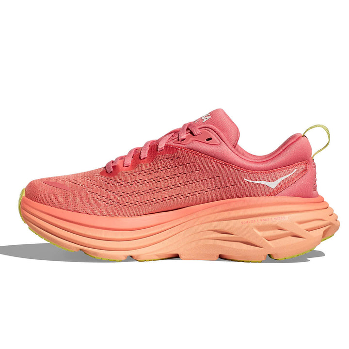Hoka Bondi 8 Womens Running Shoes | Coral / Papaya foam padding