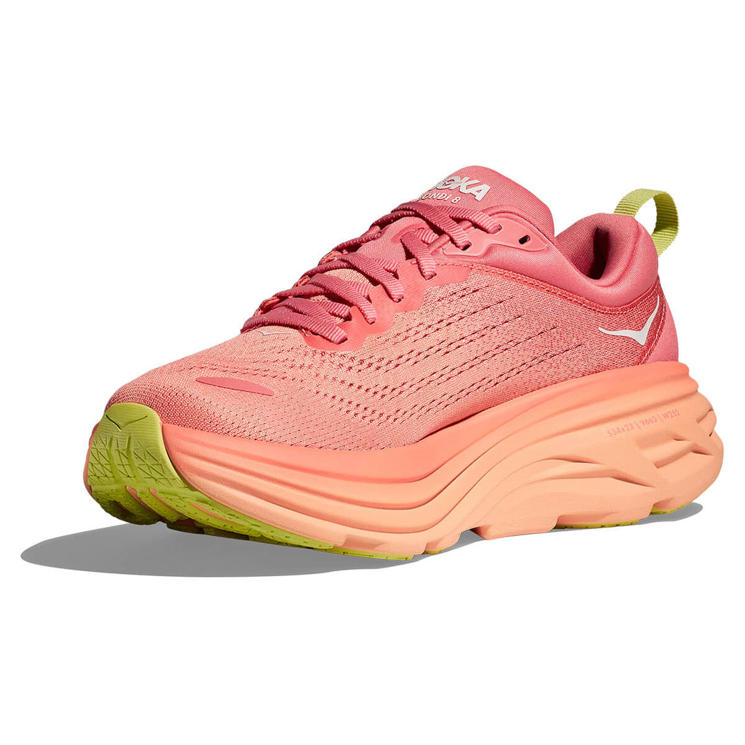 Hoka Bondi 8 Womens Running Shoes | Coral / Papaya foam