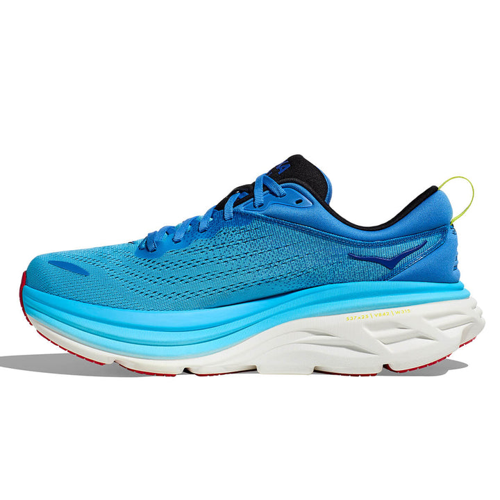 Hoka Bondi 8 Mens Running Shoes | Virtual Blue / Swim Day foam padding