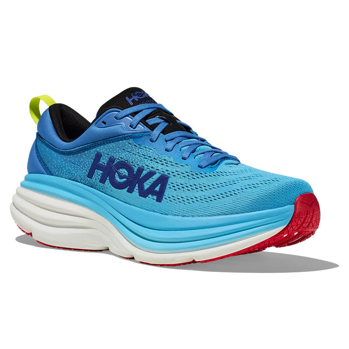 Hoka Bondi 8 Mens Running Shoes | Virtual Blue / Swim Day toe rocker