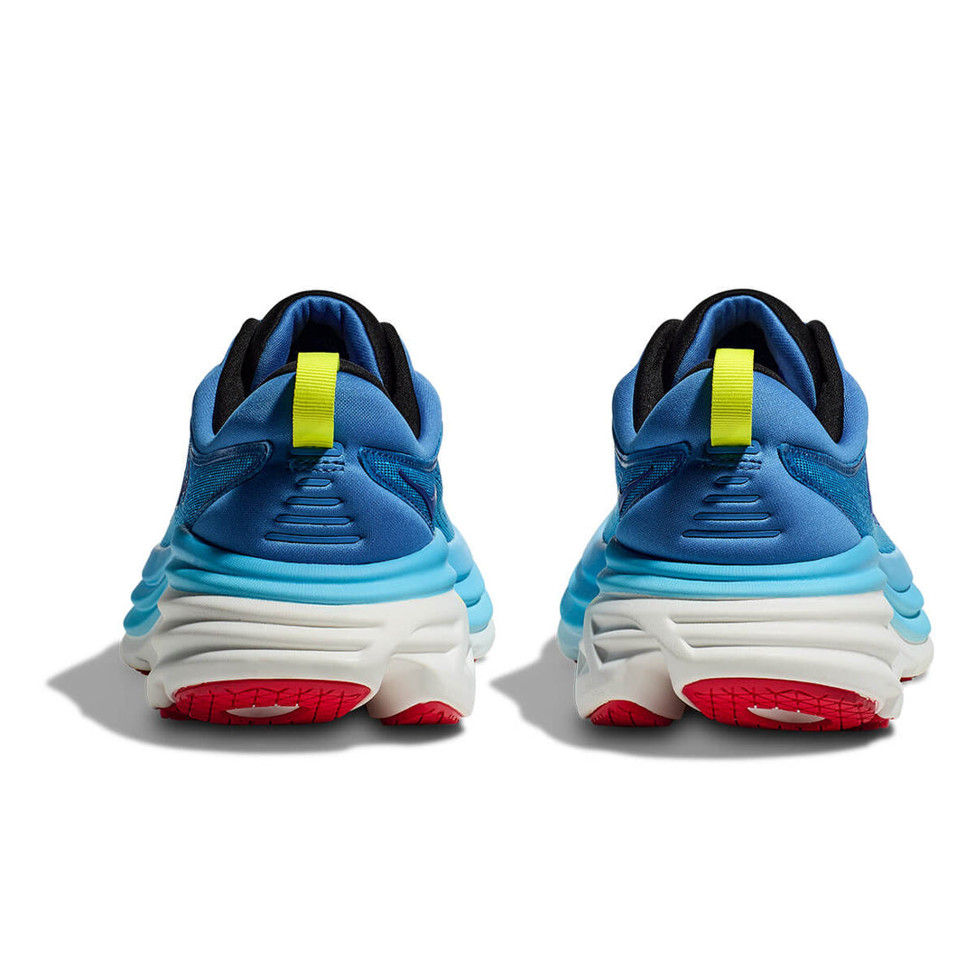 Hoka Bondi 8 Mens Running Shoes | Virtual Blue / Swim Day heel drop