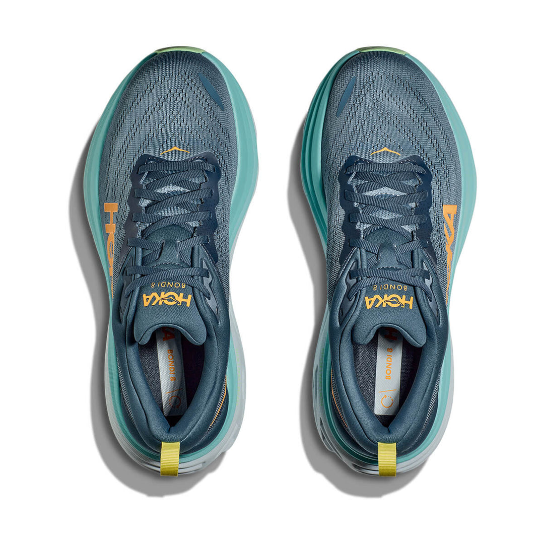 Hoka Bondi 8 Mens Running Shoes | Real Teal / Shadow mesh vents