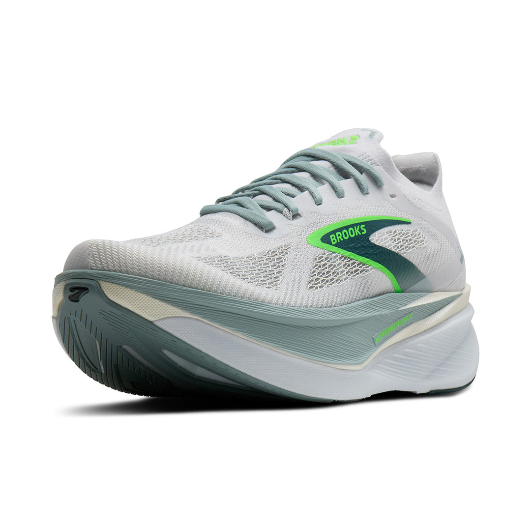 Brooks Hyperion Max 3 Mens | White/gray Mist/green