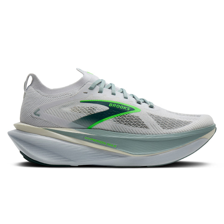 Brooks Hyperion Max 3 Mens | White/gray Mist/green