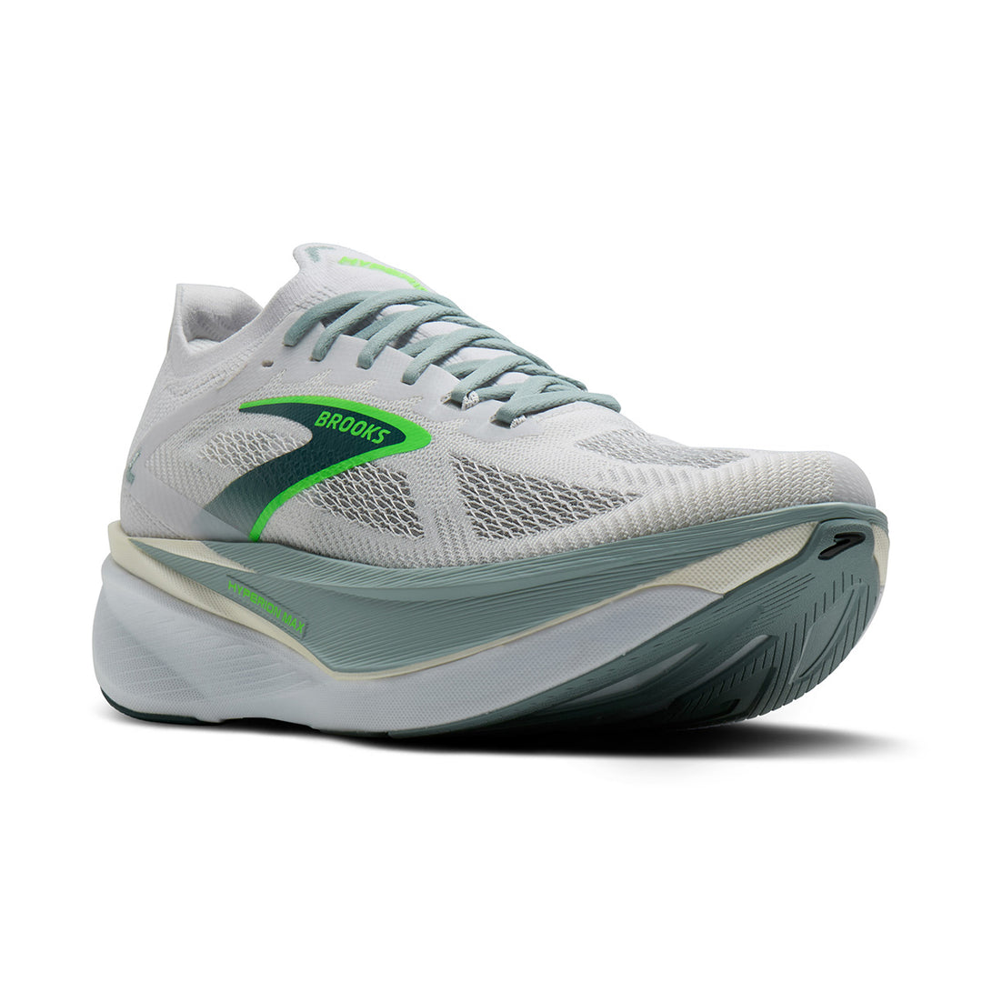 Brooks Hyperion Max 3 Mens | White/gray Mist/green