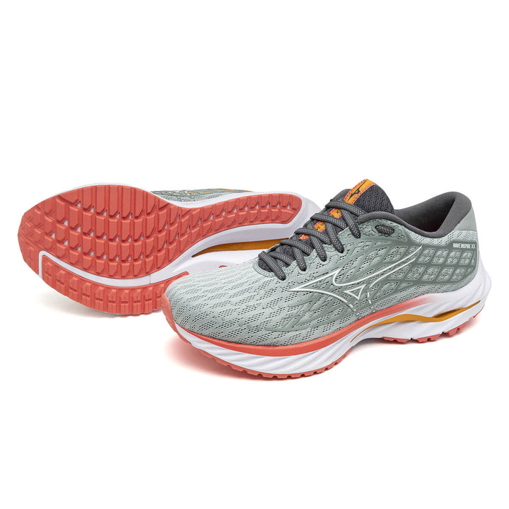 Mizuno Wave Inspire 20 Womens | Gray Mist/white/dubarry