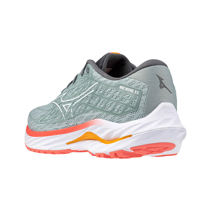 Mizuno Wave Inspire 20 Womens | Gray Mist/white/dubarry