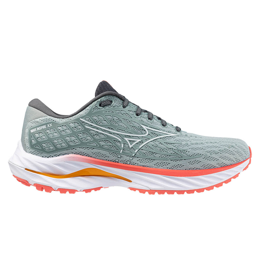 Mizuno Wave Inspire 20 Womens | Gray Mist/white/dubarry