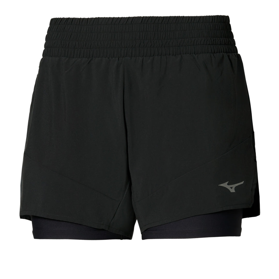 Mizuno Active 2in1 4.5 Inches Short Womens | Black