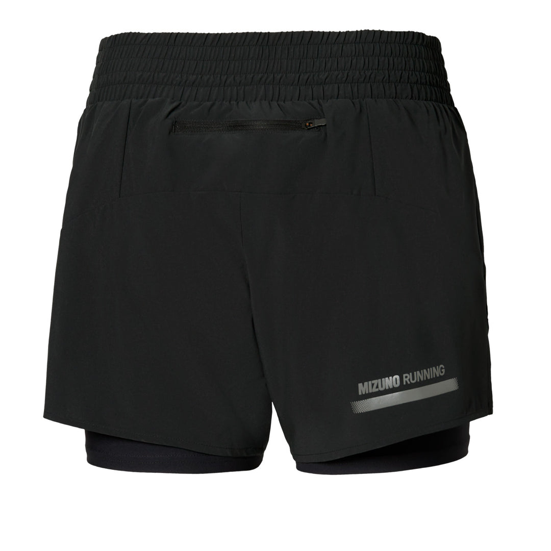 Mizuno Active 2in1 4.5 Inches Short Womens | Black