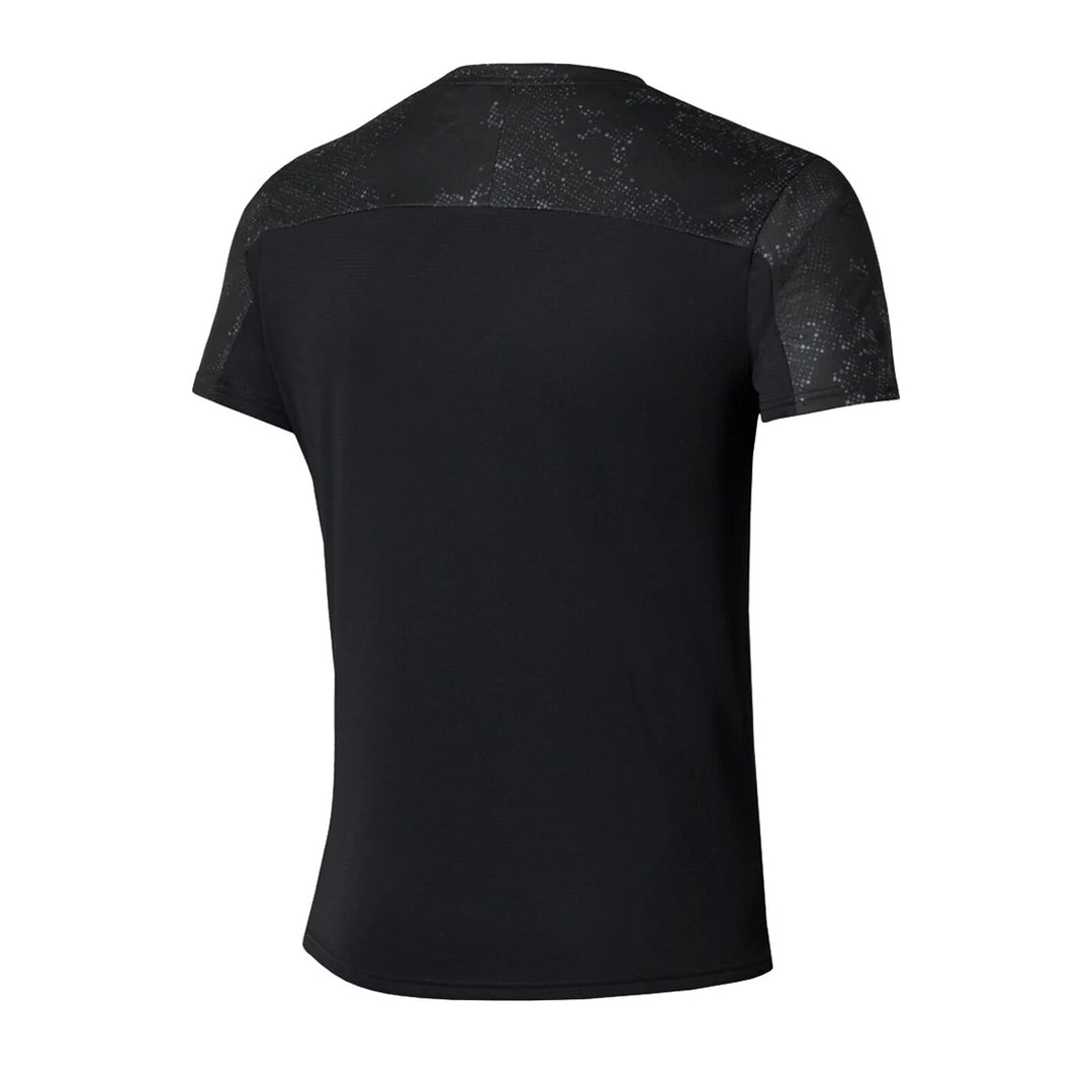 Mizuno Active DryAeroFlow Graphic Short Sleeve Tee Mens | Black / Gray