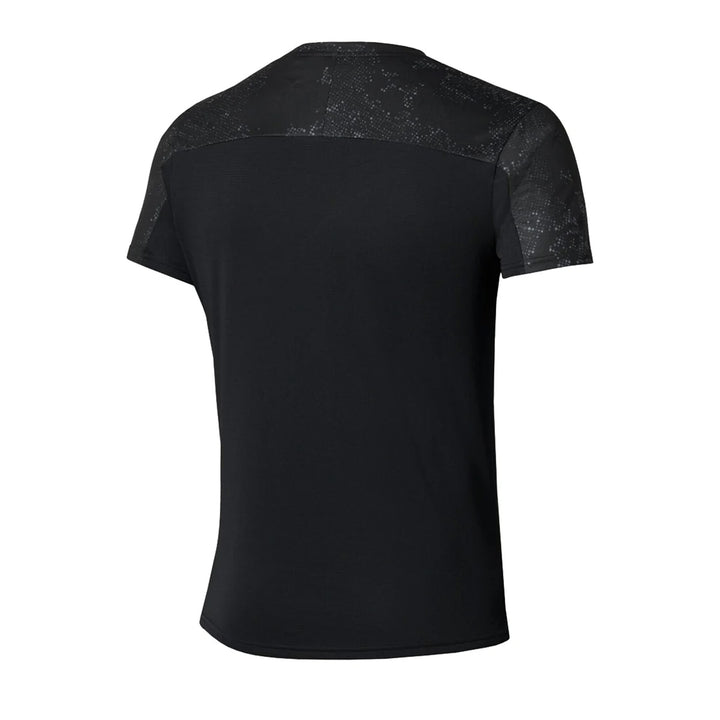 Mizuno Active DryAeroFlow Graphic Short Sleeve Tee Mens | Black / Gray