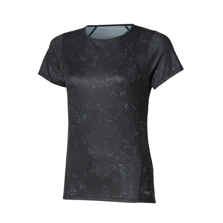 Mizuno Active Dryaeroflow Graphic Short Sleeve Tee Womens | Black
