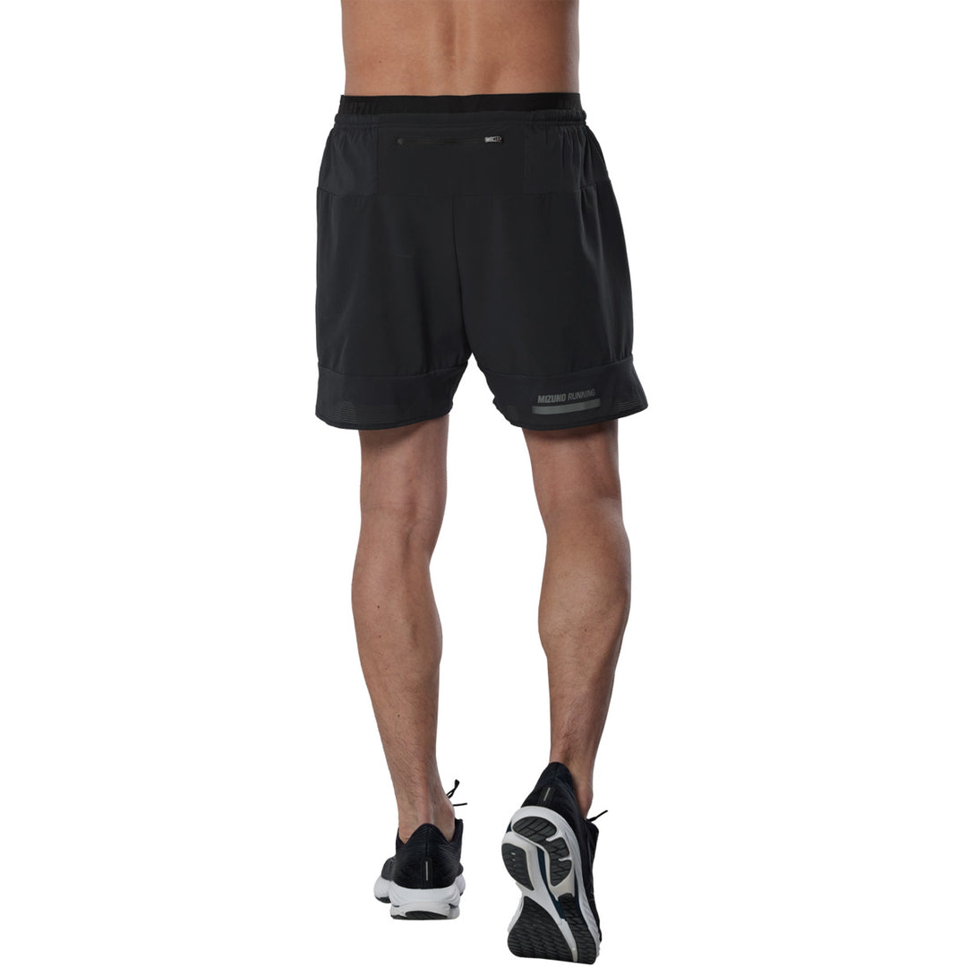 Mizuno Active Alpha 2in1 5.5 Inches Short Mens | Black