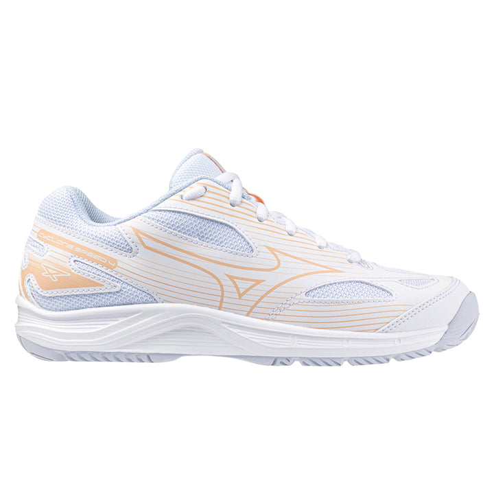 Mizuno Cyclone Speed 4 Womens | White/peach Parfait/halogen Blue