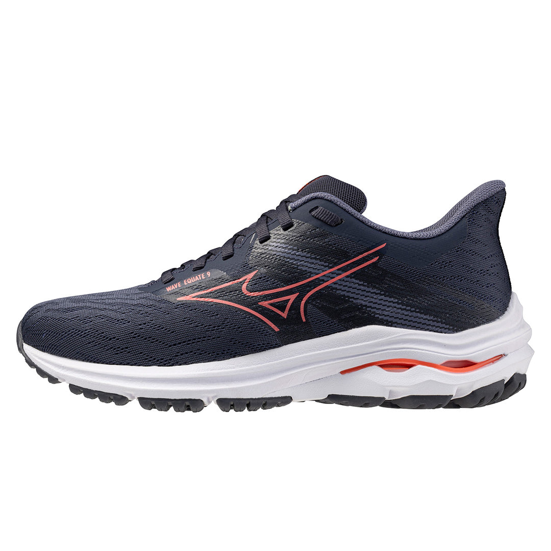 Mizuno Wave Equate 9 Womens | Odyssey Gray/striking Coral/blue Granite