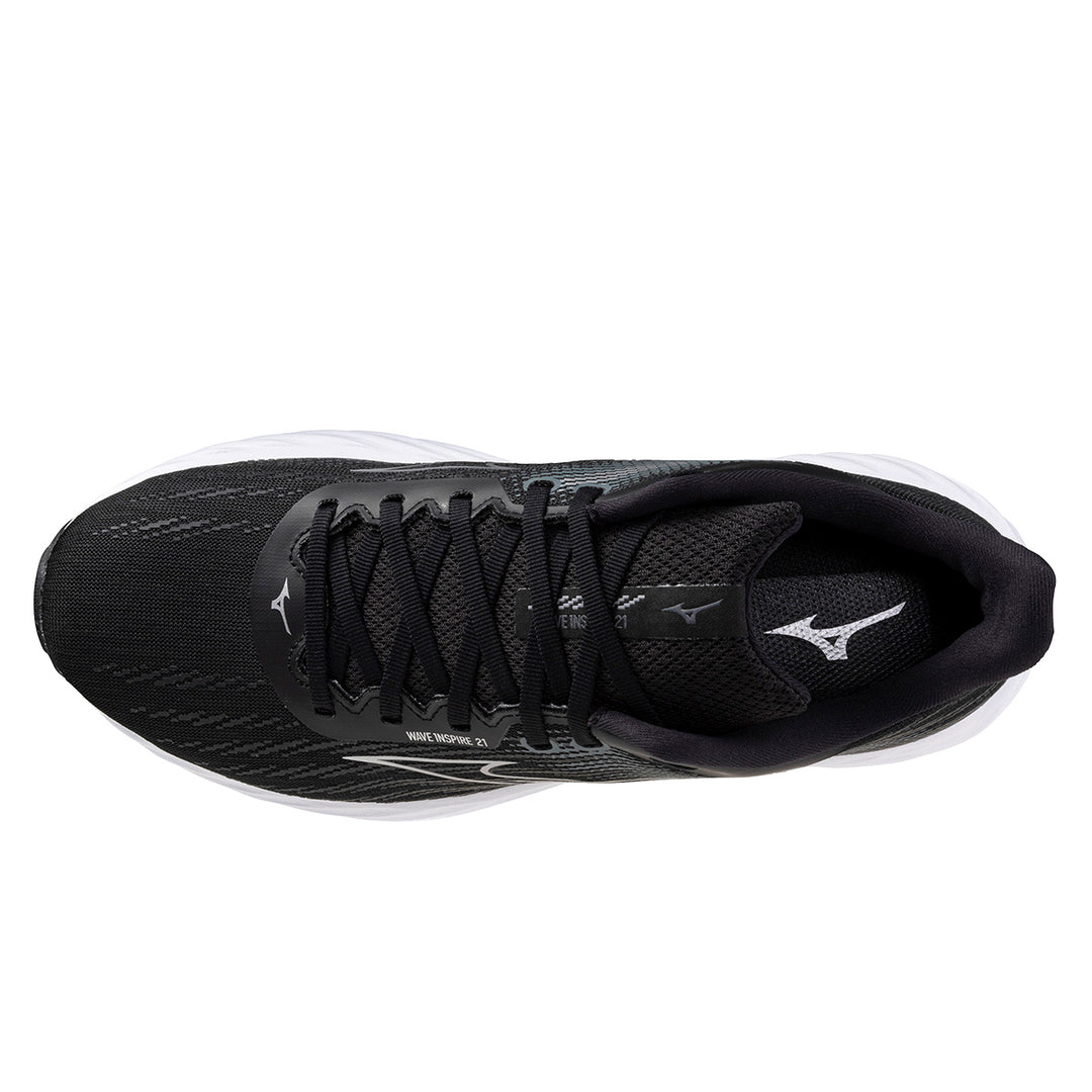 Mizuno Wave Inspire 21 Mens | Black/silver/metallic Gray