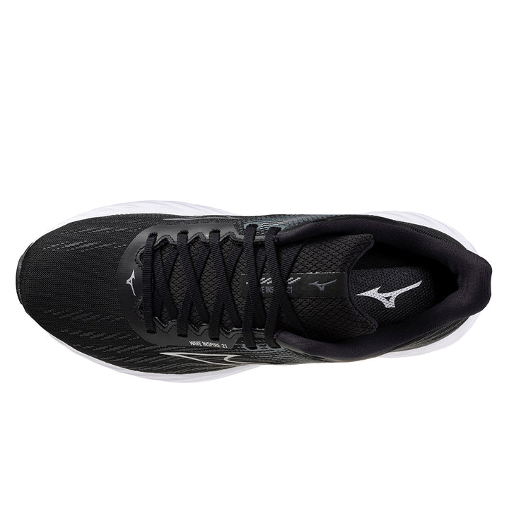 Mizuno Wave Inspire 21 Mens | Black/silver/metallic Gray