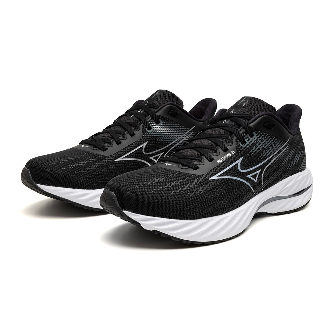 Mizuno Wave Inspire 21 Mens | Black/silver/metallic Gray