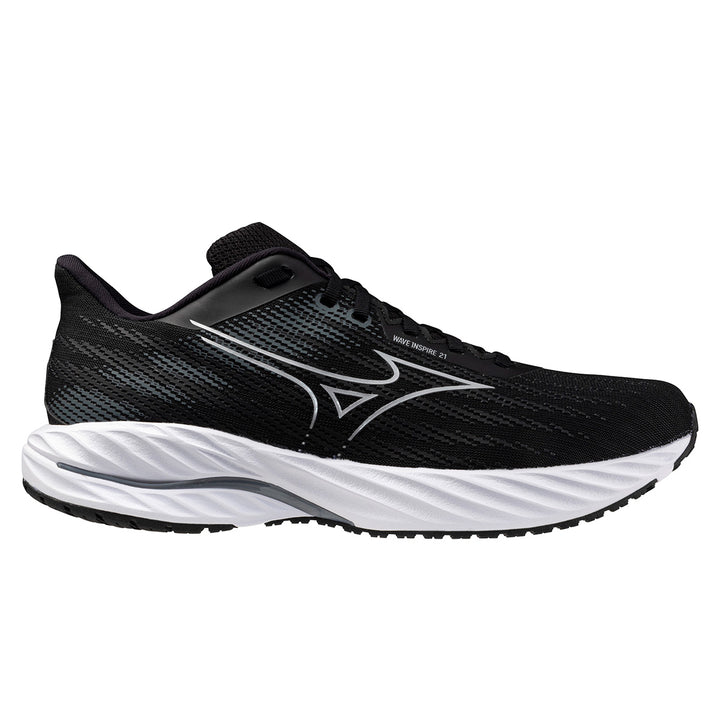 Mizuno Wave Inspire 21 Mens | Black/silver/metallic Gray